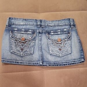 Vintage Blue girl denim mini skirt 
